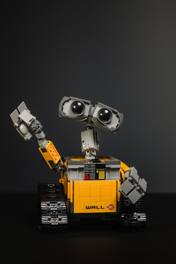Wall-E robot raises its arm