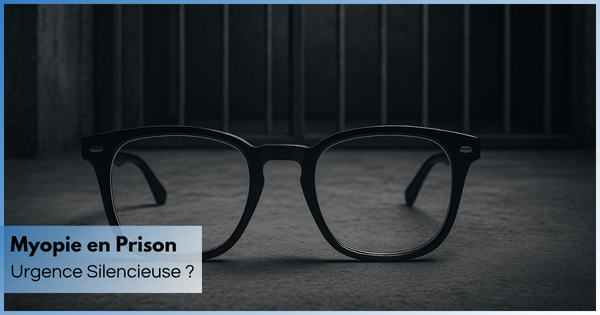 glasses placed on the floor in front of the bars of a prison cell